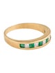 Ring 18K Emerald & Diamond Band