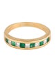 Ring 18K Emerald & Diamond Band