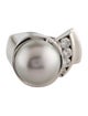 Ring 14K Pearl & Diamond Cocktail Ring