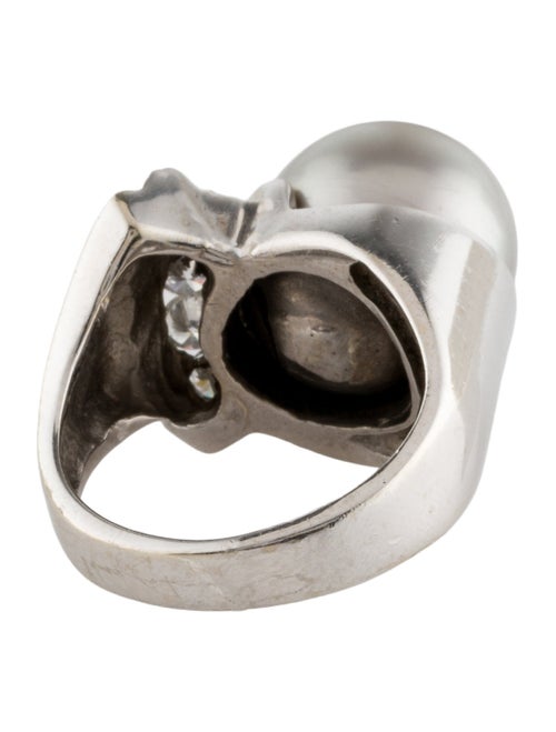 Ring 14K Pearl & Diamond Cocktail Ring