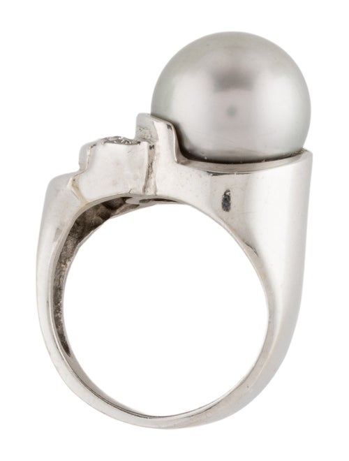 Ring 14K Pearl & Diamond Cocktail Ring