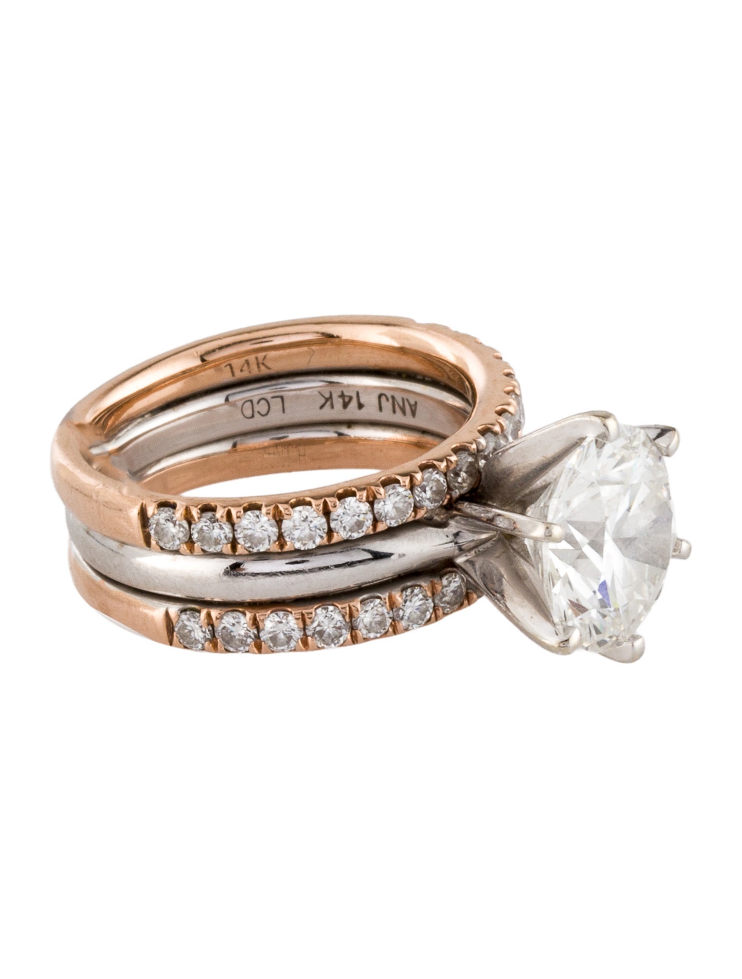 Ring 14K 2.96ct Lab-Grown Diamond Cocktail