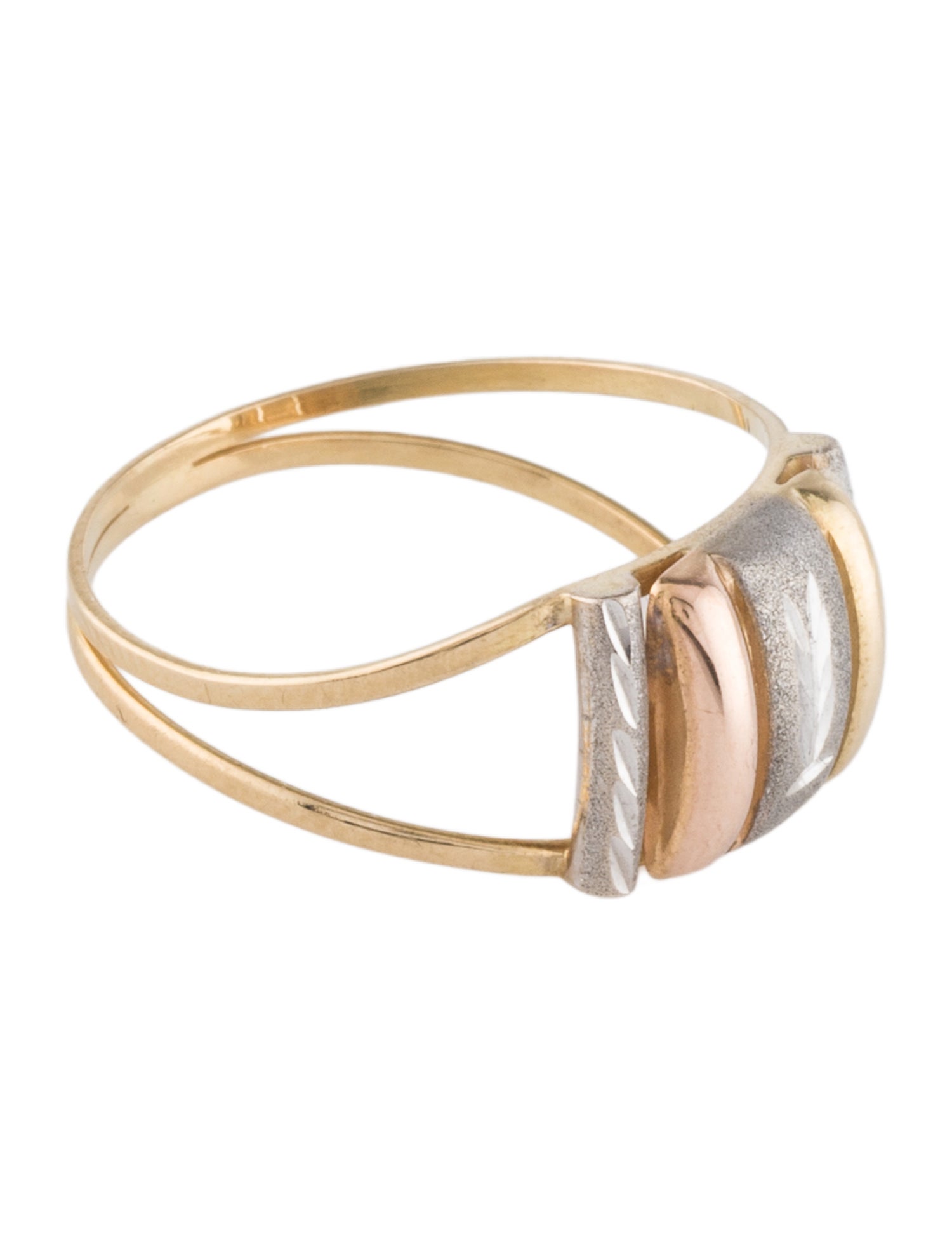 Ring 18K Two-Tone Leaf Cocktail Ring