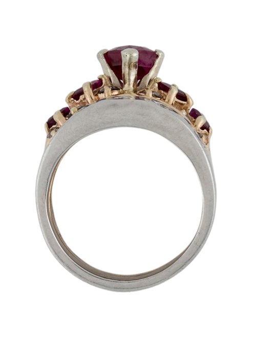 Ring Ruby & Diamond Stacked Cocktail