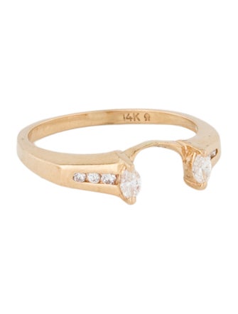 Ring 14K Diamond Contour Cocktail Ring