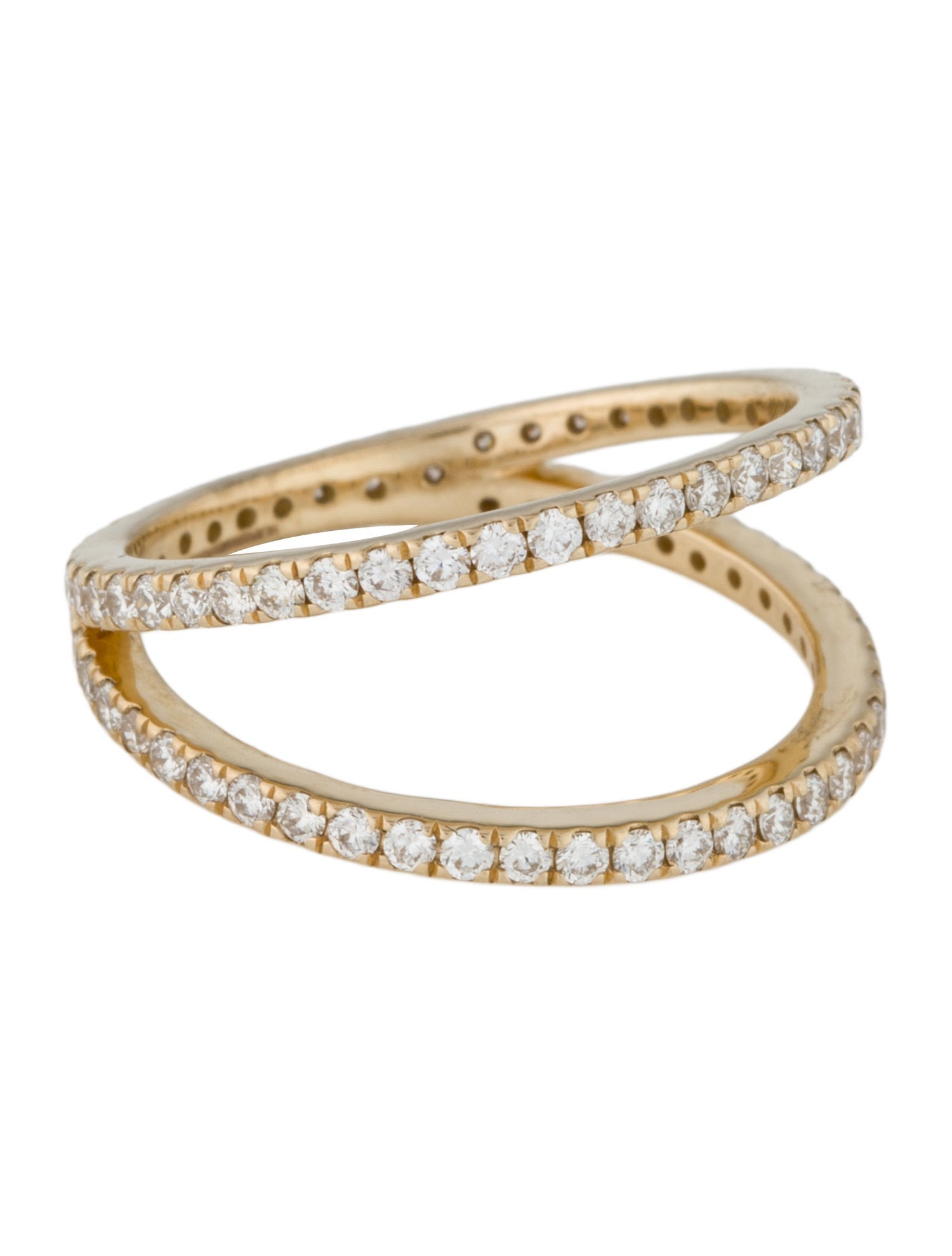 Ring 14K Diamond Two Row Band