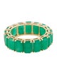Ring 14K 7.84ctw Emerald Eternity Band