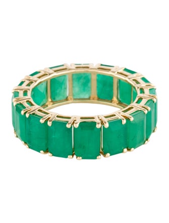 Ring 14K 7.84ctw Emerald Eternity Band