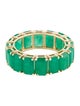 Ring 14K 7.84ctw Emerald Eternity Band