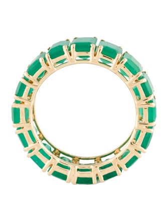 Ring 14K 7.84ctw Emerald Eternity Band