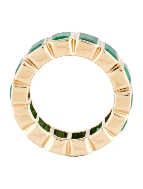 Ring 14K 8.51ctw Emerald Eternity Band Ring