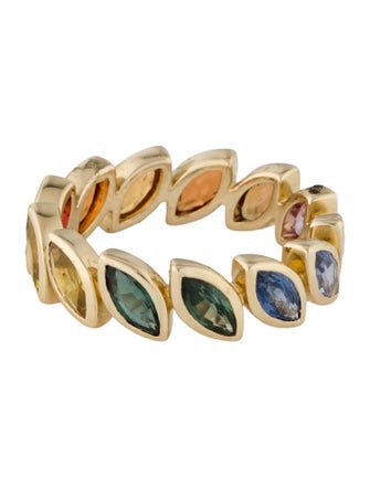 Ring 14K 3.96ctw Sapphire Multi-Color Eternity Band
