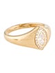 Ring 18K Diamond Signet Ring