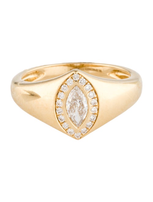 Ring 18K Diamond Signet Ring