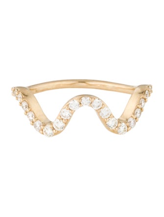 Ring 14K Diamond Wave Band