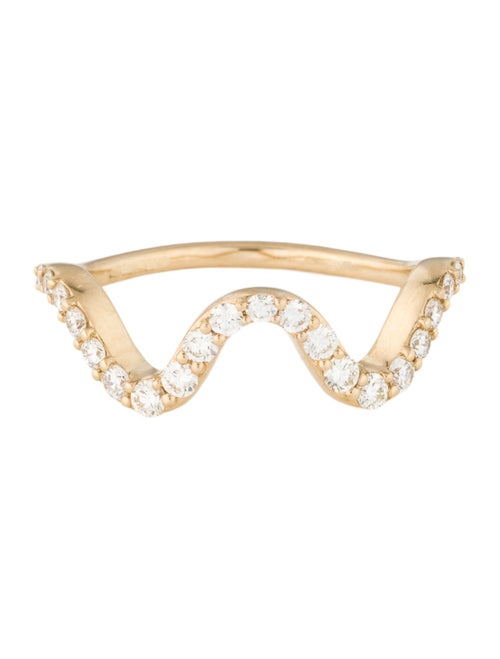Ring 14K Diamond Wave Band