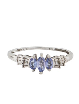 Ring 10K Tanzanite Cocktail Ring