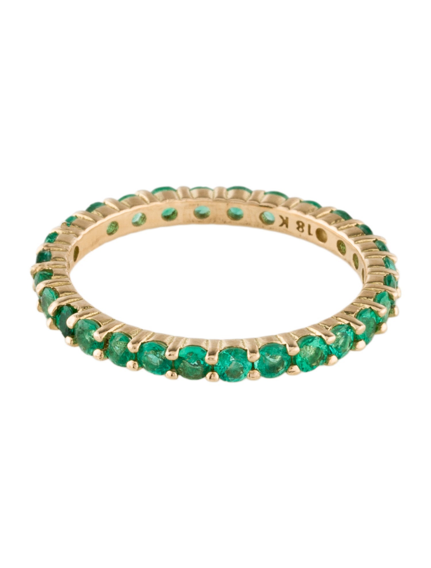 Ring 18K Emerald Eternity Ring
