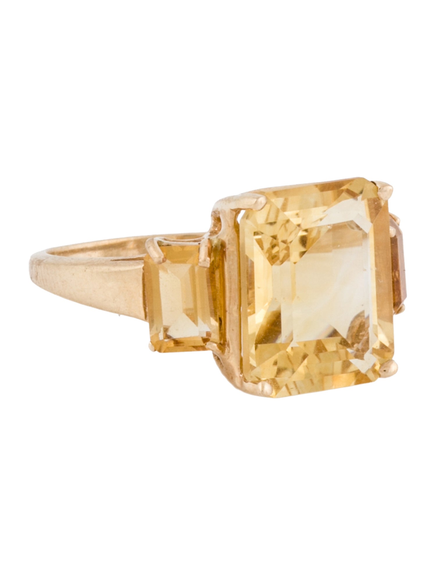 Ring 10K 6.64ctw Citrine Cocktail
