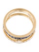 Ring 18K Diamond & Sapphire Dual Band