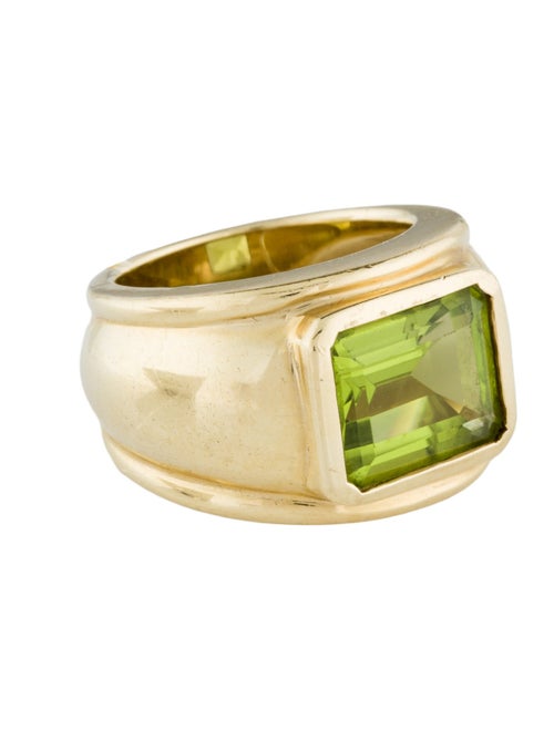 Ring 18K 4.80ct Peridot Band Ring