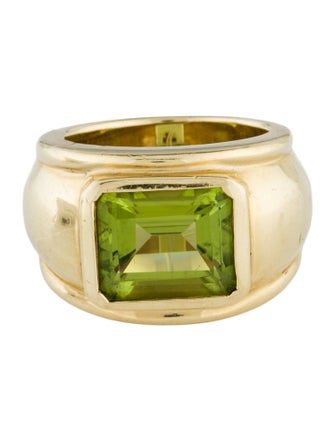 Ring 18K 4.80ct Peridot Band Ring