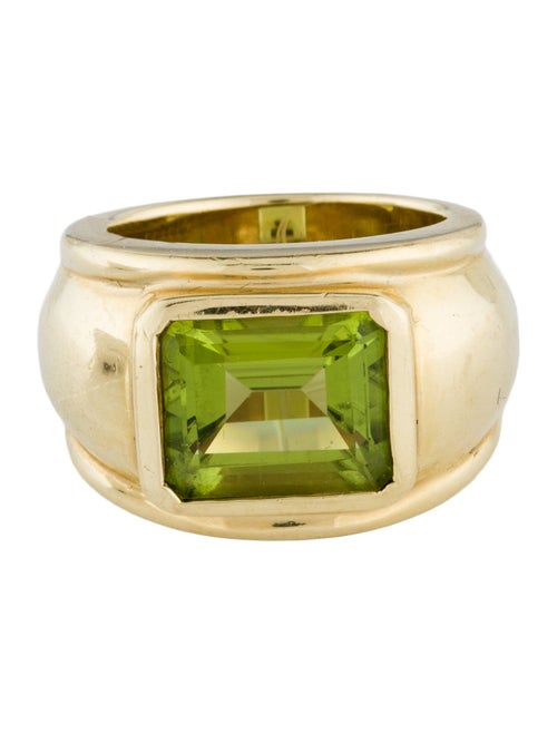 Ring 18K 4.80ct Peridot Band Ring