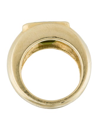 Ring 18K 4.80ct Peridot Band Ring