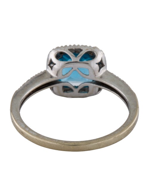 Ring 14K Topaz & Diamond Cocktail Ring