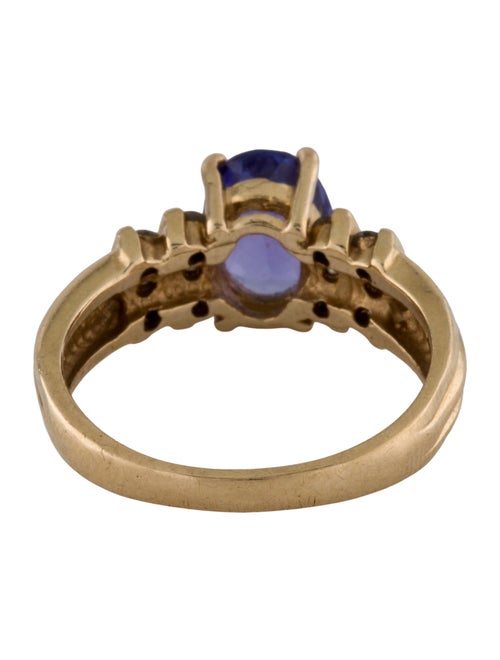 Ring 14K Tanzanite & Diamond Cocktail Ring