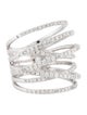 Ring 14K 1.33ctw Diamond Multi Row Wide Cocktail Ring