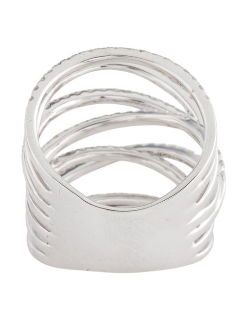 Ring 14K 1.33ctw Diamond Multi Row Wide Cocktail Ring