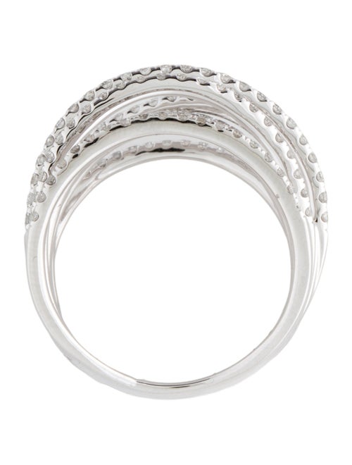 Ring 14K 1.33ctw Diamond Multi Row Wide Cocktail Ring