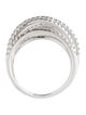 Ring 14K 1.33ctw Diamond Multi Row Wide Cocktail Ring
