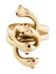 Ring Ruby Interlocking Snakes Cocktail Ring
