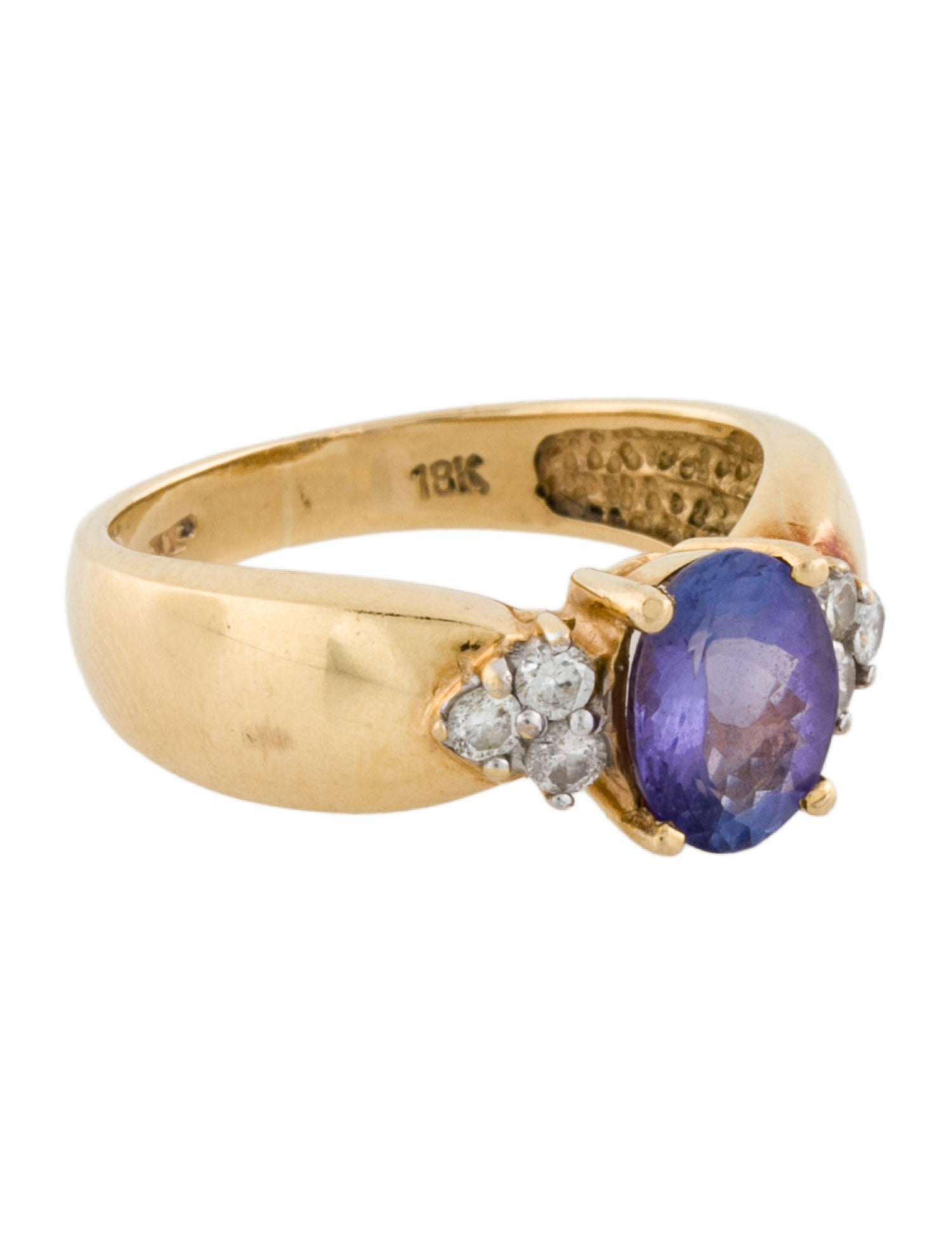 Ring 18K Tanzanite & Diamond Cocktail