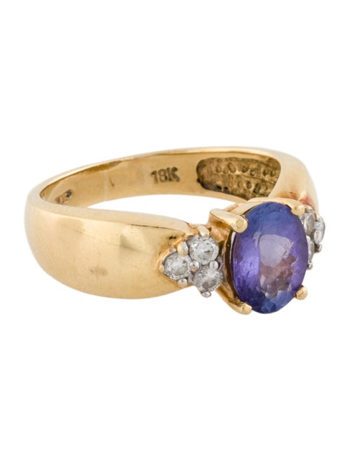 Ring 18K Tanzanite & Diamond Cocktail Ring