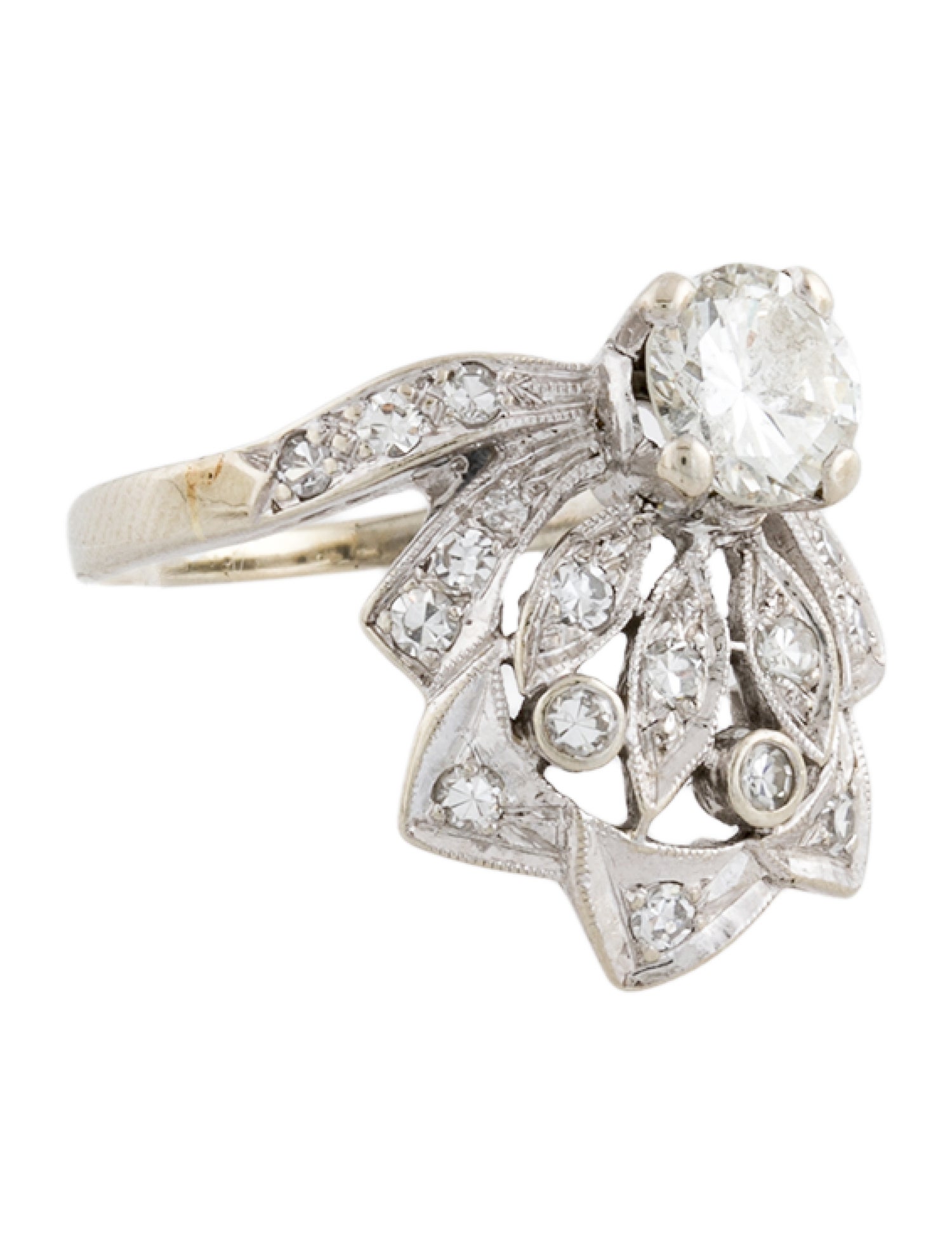 Ring 14K Diamond Cocktail