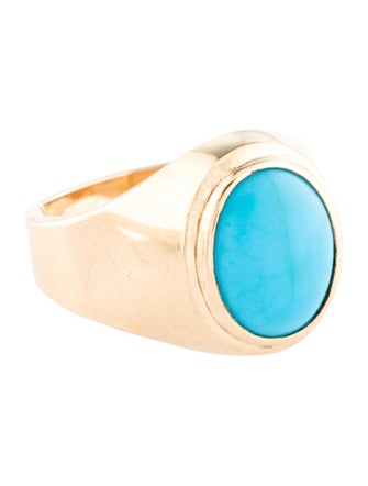 Ring 14K Turquoise Signet Ring