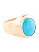 Ring 14K Turquoise Signet Ring