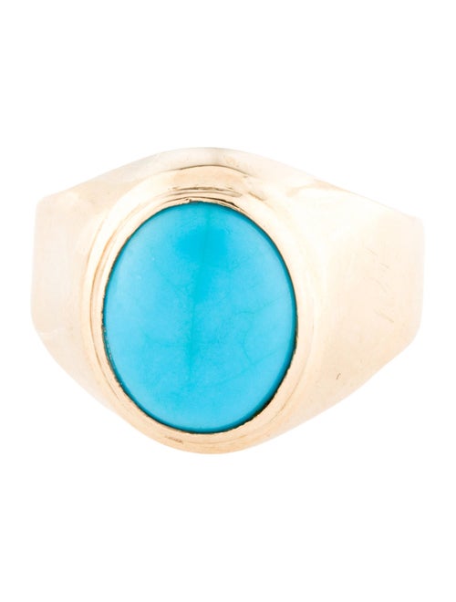Ring 14K Turquoise Signet Ring
