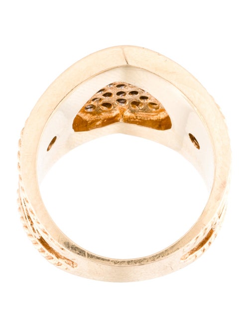Ring 14K Diamond Signet Ring