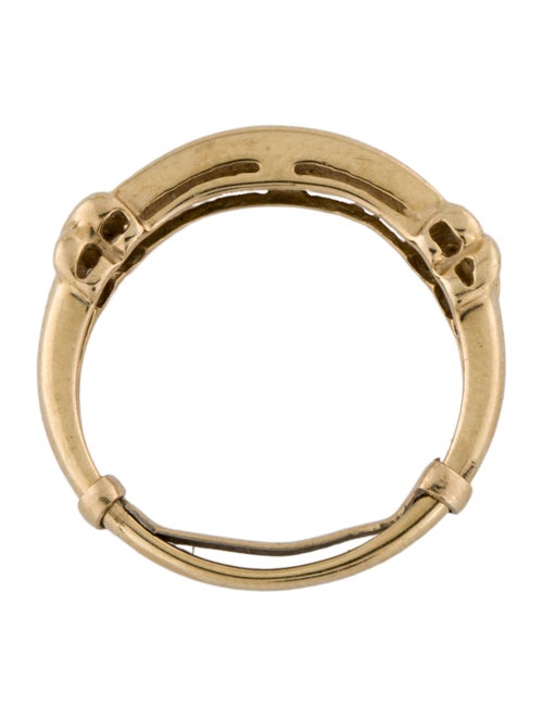 Ring 14K Emerald & Diamond Band