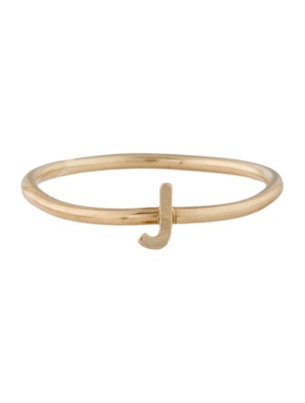 Ring 14K Initial 'J' Ring