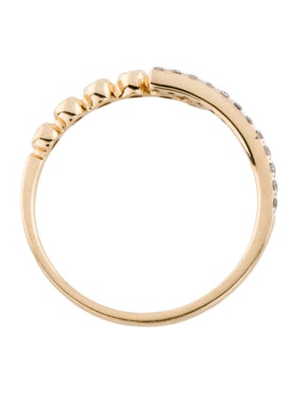 Ring 14K Diamond Bypass Band Ring