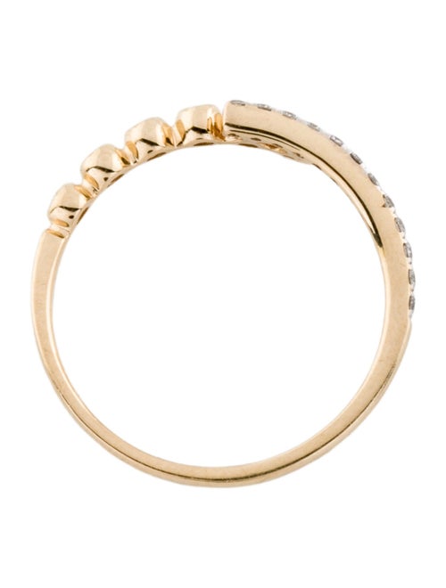 Ring 14K Diamond Bypass Band Ring