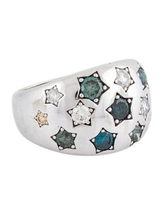 Ring 14K 1.18ctw Diamond Star Pavé Band