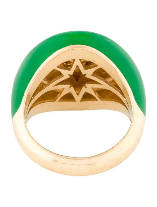 Ring 18K Diamond & Enamel Cocktail Ring