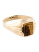 Ring 10K Tiger's Eye Carved Signet Ring