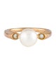 Ring 18K Pearl & Diamond Cocktail Ring